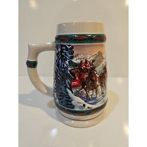 Vintage Budweiser Anheuser Busch Handcrafted 1993 Holiday Beer Stein